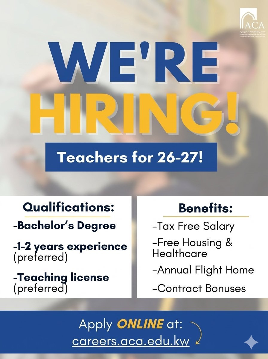 WE’RE HIRING – ACA Kuwait